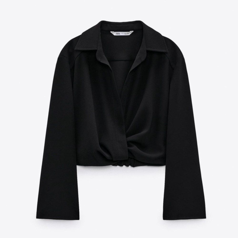 Zara Pleated Crop Top